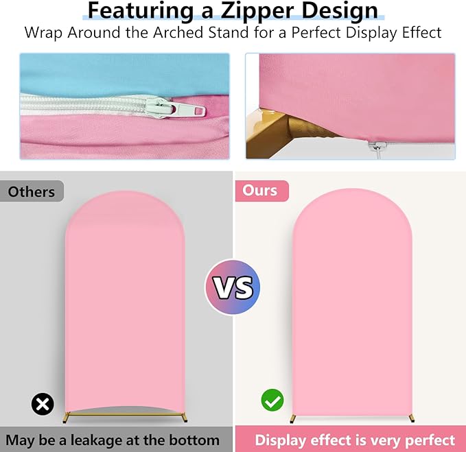 HEMMOTOP 7.2 ft Arch Backdrop Cover, Fabric Stretchy Background - Image 3