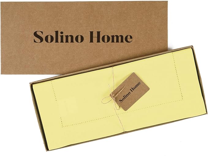 Solino Home Cotton Linen Yellow Table Runner 72 Inches Long - Image 6