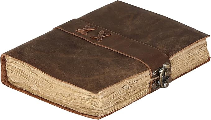 Vintage Leather Journal Handmade Buffalo Non-Refillable Deckle Edge Paper – by KomalsPassionLeather
