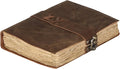 Vintage Leather Journal Handmade Buffalo Non-Refillable Deckle Edge Paper – by KomalsPassionLeather