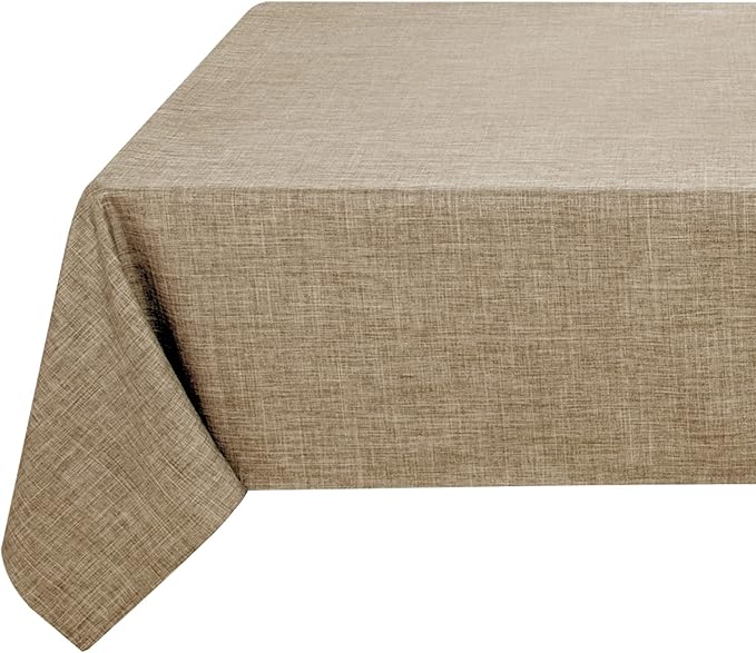 Fitable Faux Linen Tablecloth Rectangle 60 x 120 Inch by Fitable