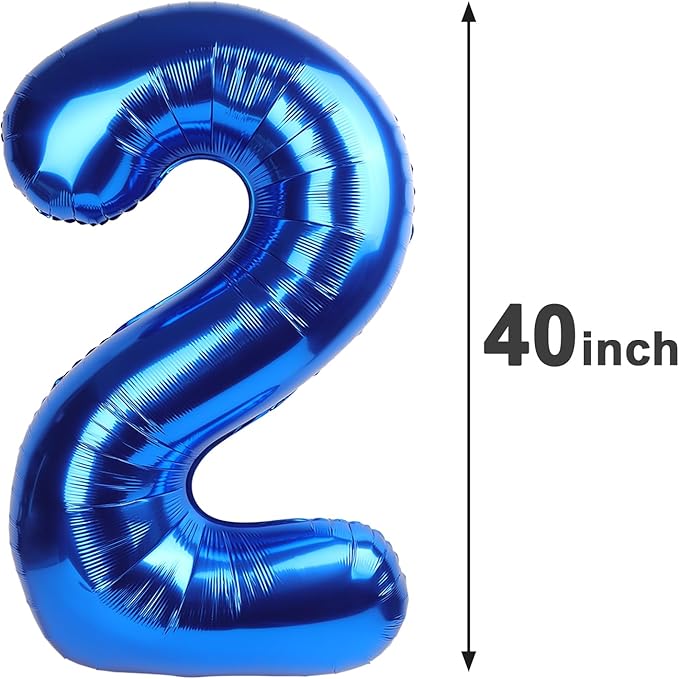 Big Mylar Navy Blue 25 Balloon 40 Inch, 25 Birthday Number Balloon Decorations - Image 2