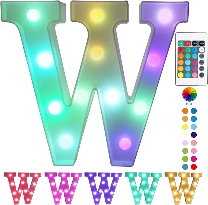 Pooqla Colorful LED Marquee Letter Lights by Pooqla
