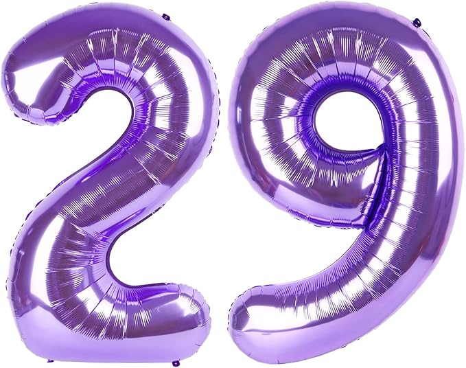 Purple Number 29 Balloon 40 Inch Birthday Decorations, Number 29 Balloon by Upgesy