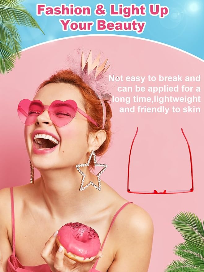 12 Pairs Heart Shaped Sunglasses - Image 5