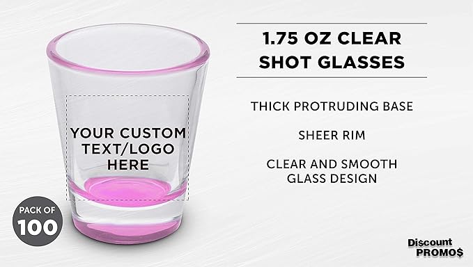 Custom Shot Glasses 1.75 oz. Set of 100, Personalized Bulk Pack - Image 3