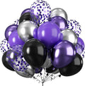 Purple and Black Balloons, 60 Packs 12 Inch Dark Purple Light Purple Black by Togvu