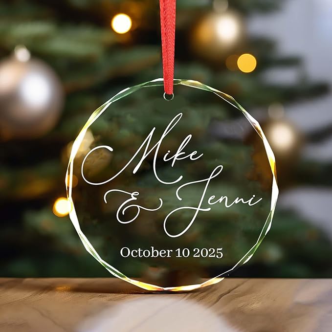 Personalized Glass Ornament 2025 - Image 4