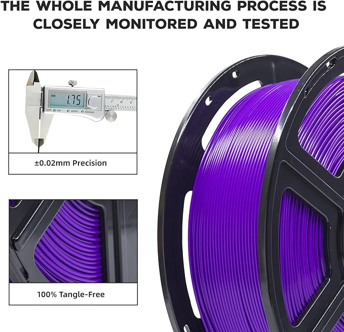 FLASHFORGE PLA Filament 1.75mm, 3D Printer Filament 1kg Spool, Dimensional - Image 3