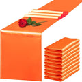 10 Pack Satin Table Runner 12 x 108 Inch Long Orange Silk Table Runner by Unknown