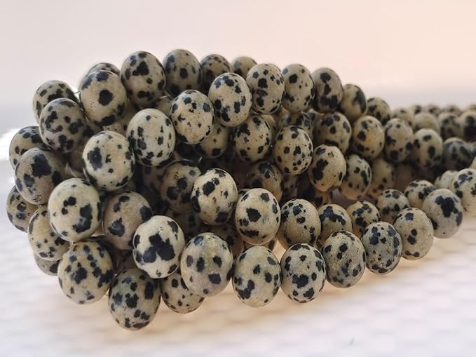 Stone Beads 6mm 140pcs Dalmation Spot Jasper Beads Round Loose Gemstones Beads - Image 4