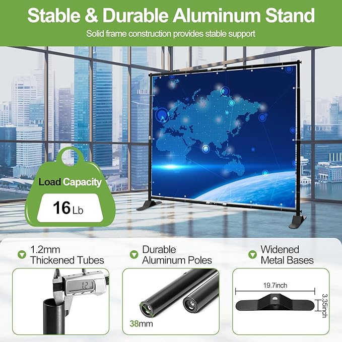 FUDESY 10x10 ft Backdrop Banner Stand, Heavy Duty Adjustable Background Kit - Image 4