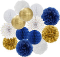 Navy-Blue White Gold Party Decorations by LastingSurprise