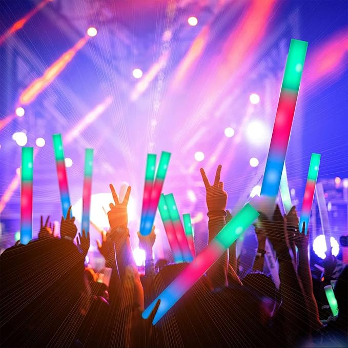 200 PCS LED Foam Sticks, Bulk Glow Sticks, Foam Glow Sticks - Image 2