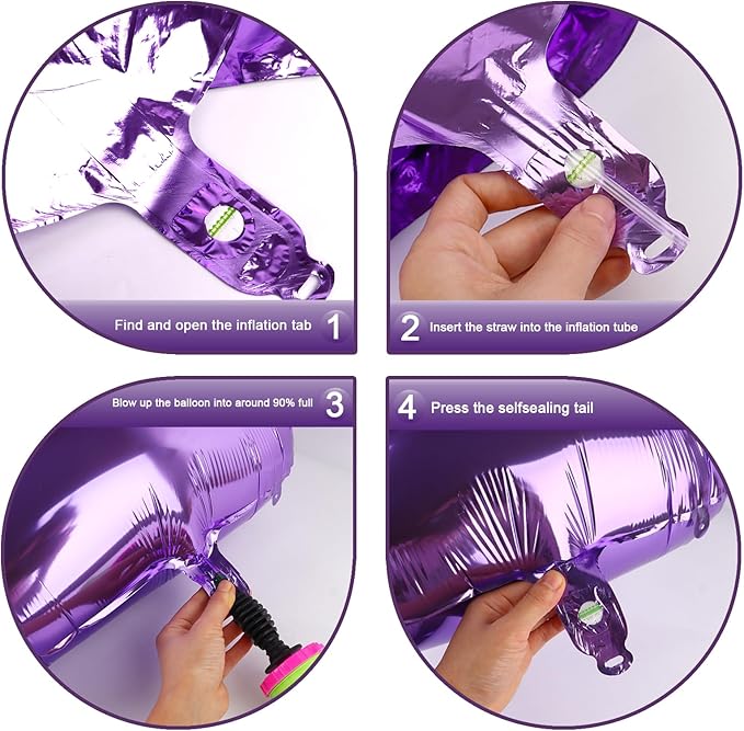 Purple Number 1 Balloon 40 inch, Number 1 Birthday Balloon - Image 3