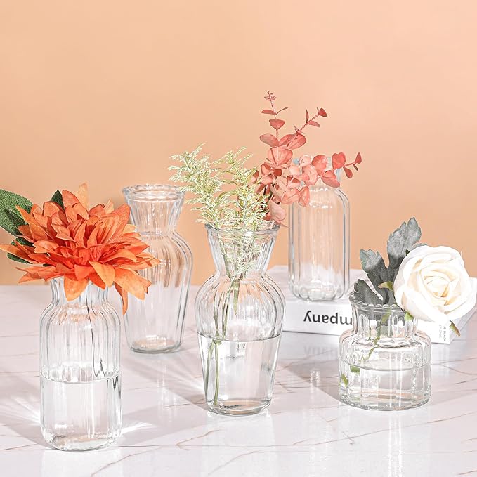 Modern Clear Glass Vase Set - Image 3