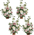 Ling's moment 17.5" Tall Standing Artificial Flowers Arrangements 4 pcs Wedding by LingsMoment