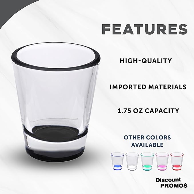 DISCOUNT PROMOS Shot Glasses Set 1.75 oz. Set of 10 Bulk Pack, Wedding Favor - Image 2