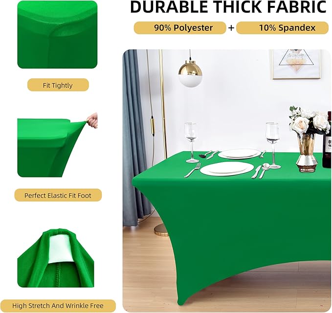2-Pack 6ft Spandex Table Covers - Image 2