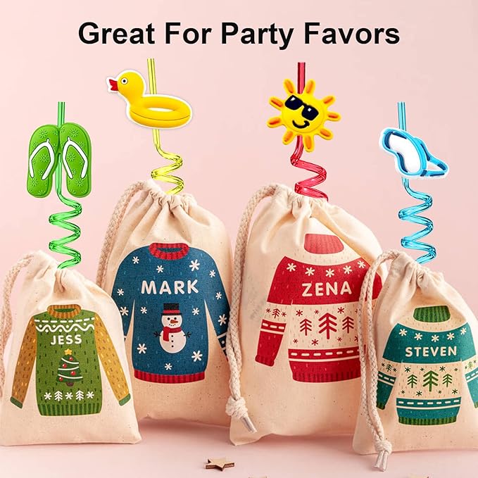 24Pcs Beach Drinking Straws Beach Ball Pool Summer Birthday Party Supplies - Image 7