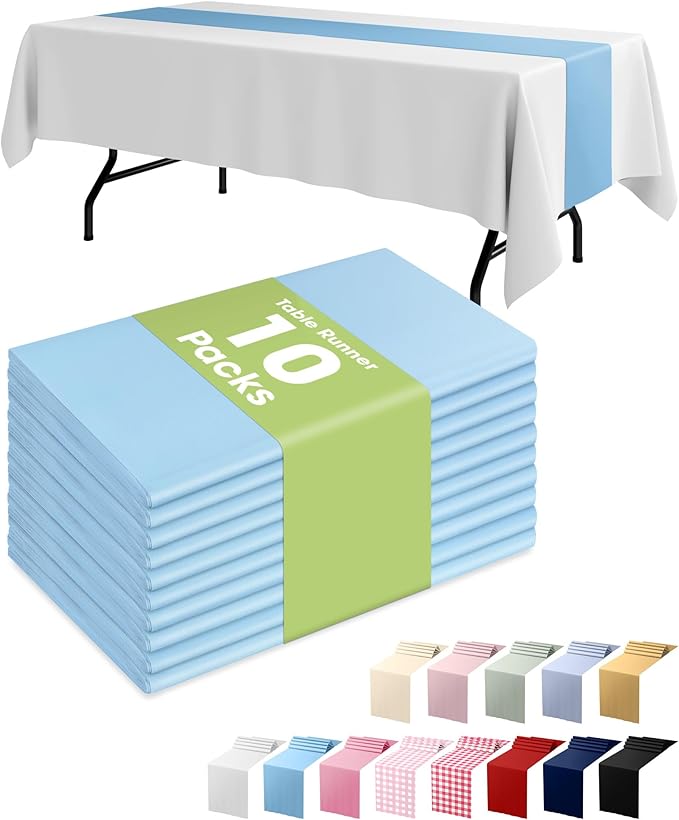 Pureegg Light Blue Plastic Table Runners by Pureegg