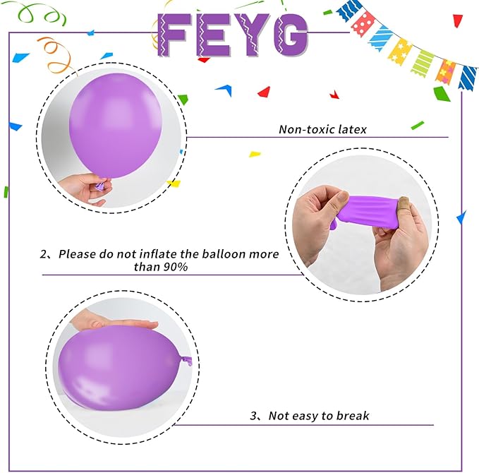 Purple Green Orange Balloons Set, 12inch Halloween Ballons Black Balloon - Image 3