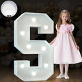 imprsv Marquee Letter S, 3FT Decorative Signage, Cool White LED Light Up Foam by Letsmakeitimpressive