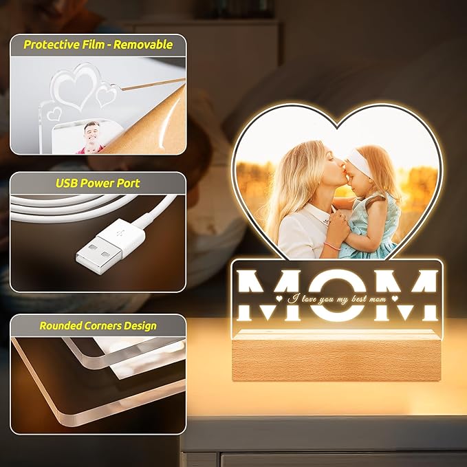 Personalized Gifts for Mom from Daughter and Son, Custom Picture Frames - Image 5