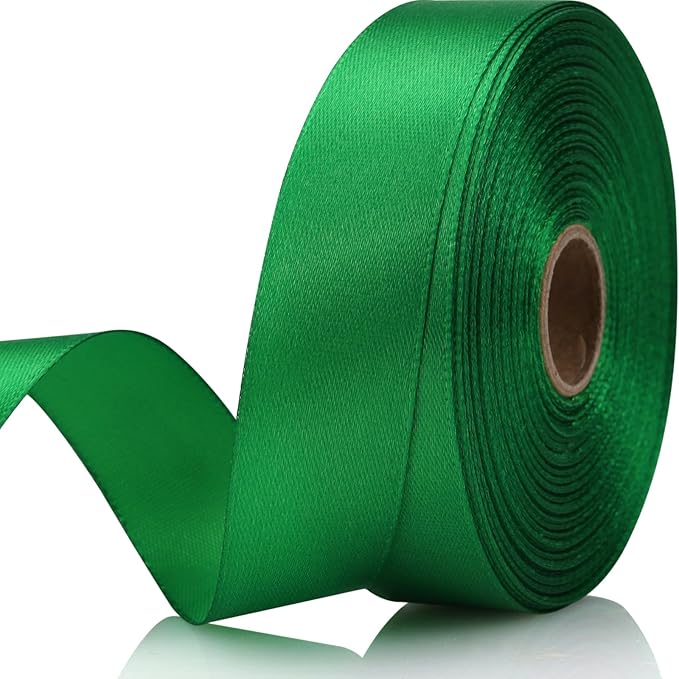 Green Polyester Ribbon by Unknown