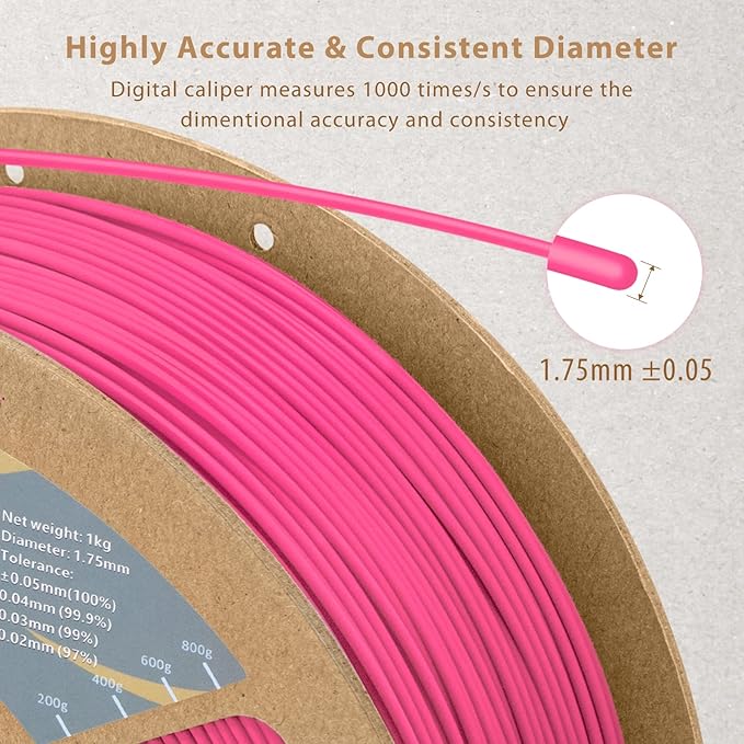 DURAMIC 3D PLA+ Filament 1.75mm 1Kg Magenta, PLA Plus Filament 1Kg Spool - Image 4