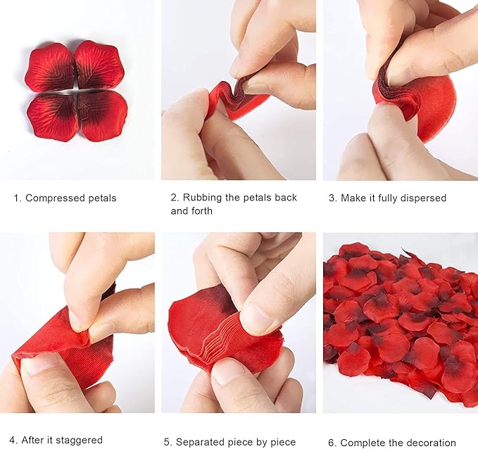 Ouddy Decor 3000 Pcs Rose Petals Artificial Flowers - Image 6