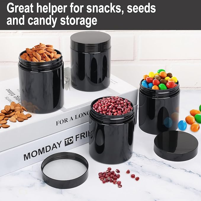 47 Packs 8 oz Black Plastic Jars - Image 6