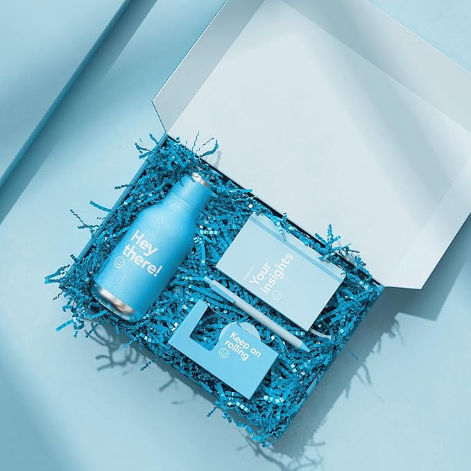1 LB Lake Blue Crinkle Cut Paper Shred Filler Great - Image 4