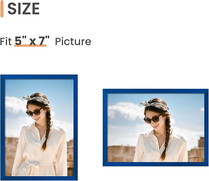 upsimples 5x7 Picture Frame Set of 3, Made of High Definition Glass - Image 3