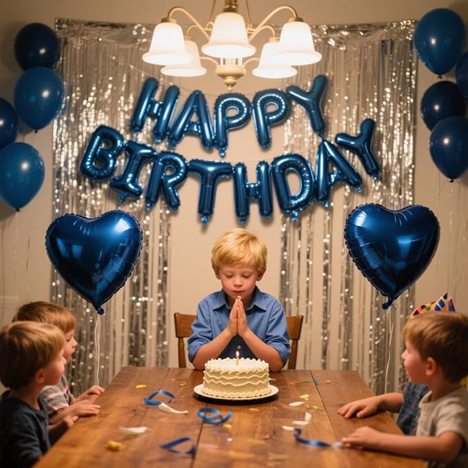 29 Pcs Blue Birthday Party Decorations - Image 5