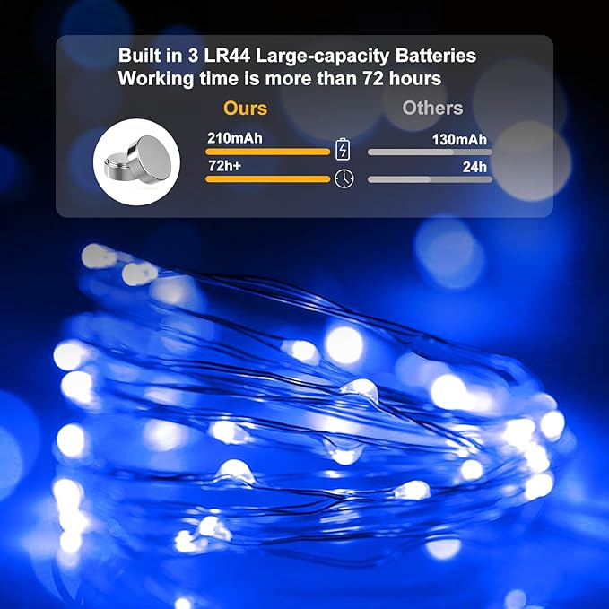 pozzolanas 24 Pack 7ft Waterproof LED Fairy Lights - Image 3