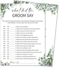Eucalyptus Bridal Shower Game Cards by HOME