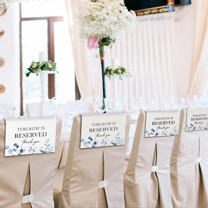 Reserved Seating Chair Signs, This Row Is Reserved Pew Cloths Seating - Image 4