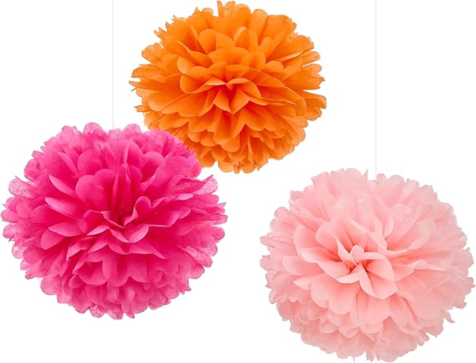 WEVEN Tissue Pom Poms Tissue Paper Flowers Tissue Fluff Balls Party Decorations by WEVEN