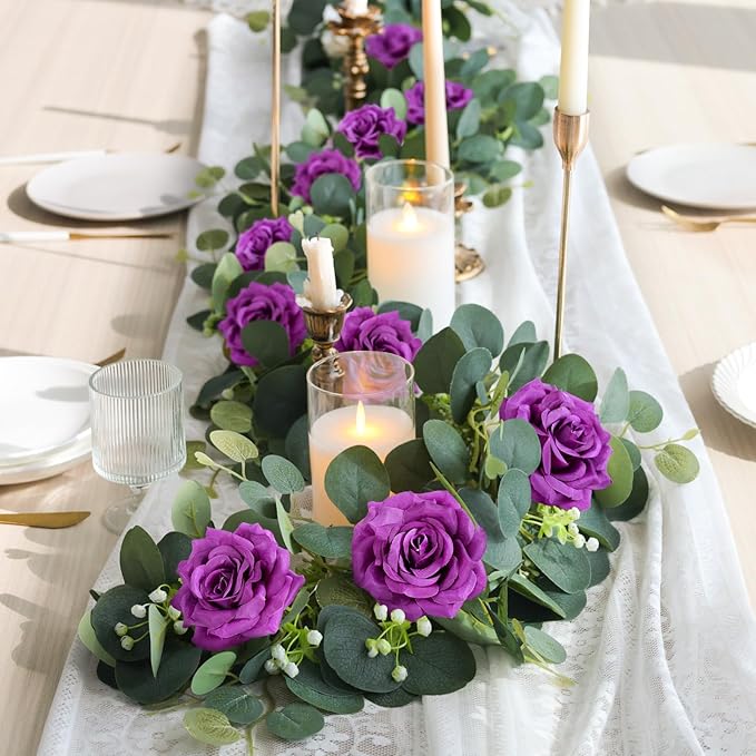 MACTING 2 Pack 13.2FT Eucalyptus Garland - Image 5