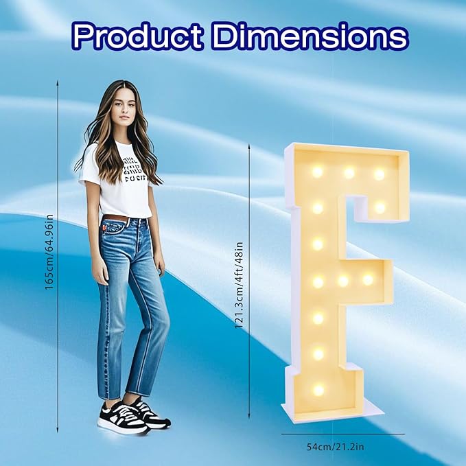 4FT Marquee Plastic Letters F - Image 4