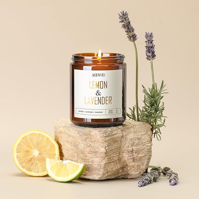 AOOVOO Lemon Lavender Scented Candle - Image 2