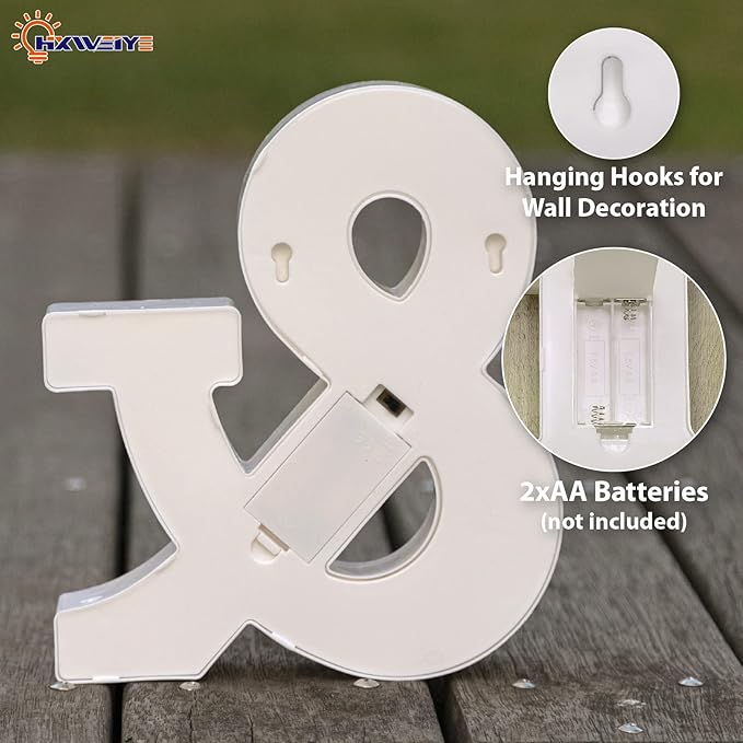 HXWEIYE Light Up Letters LED Marquee Sign 26 Alphabet and 10 Number Big Lights - Image 3