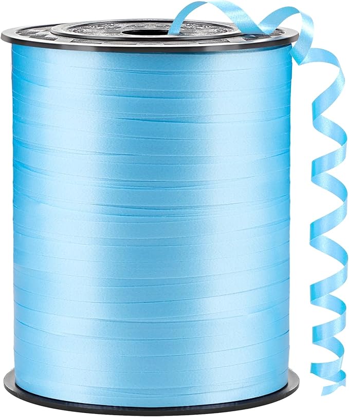 500 Yards Light Blue Curling Ribbon-Balloon String-Balloon Ribbon Roll by CLUEWR