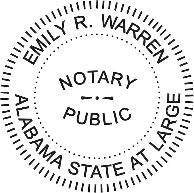 MaxMark Round Notary Pre-Inked Stamp by Maxmark