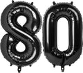 Black Number 80 Balloon by Upgesy