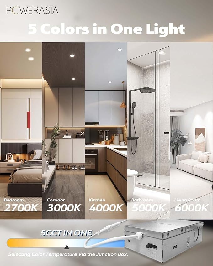 12 Pack 6 Inch Ultra-Thin LED Recessed Ceiling Light - Image 6