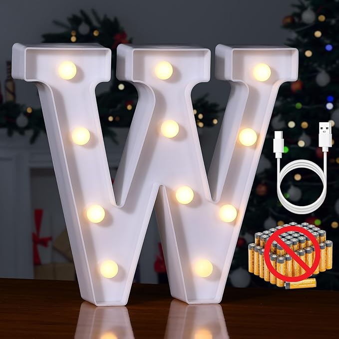 Foaky Rechargeable LED Letter Lights Sign Marquee Light Up Letters Sign by Foaky