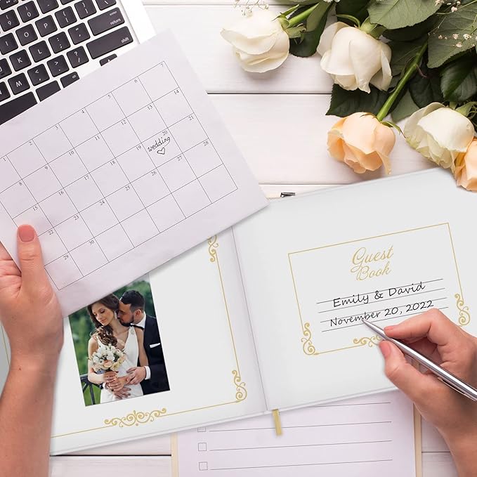 Vienrose Wedding Guest Book Registry Sign-in Book - Image 3