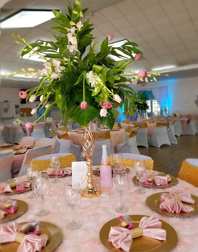 Wedding Centerpieces for Reception Tables, Twist Candleholder Stands, Flower - Image 6